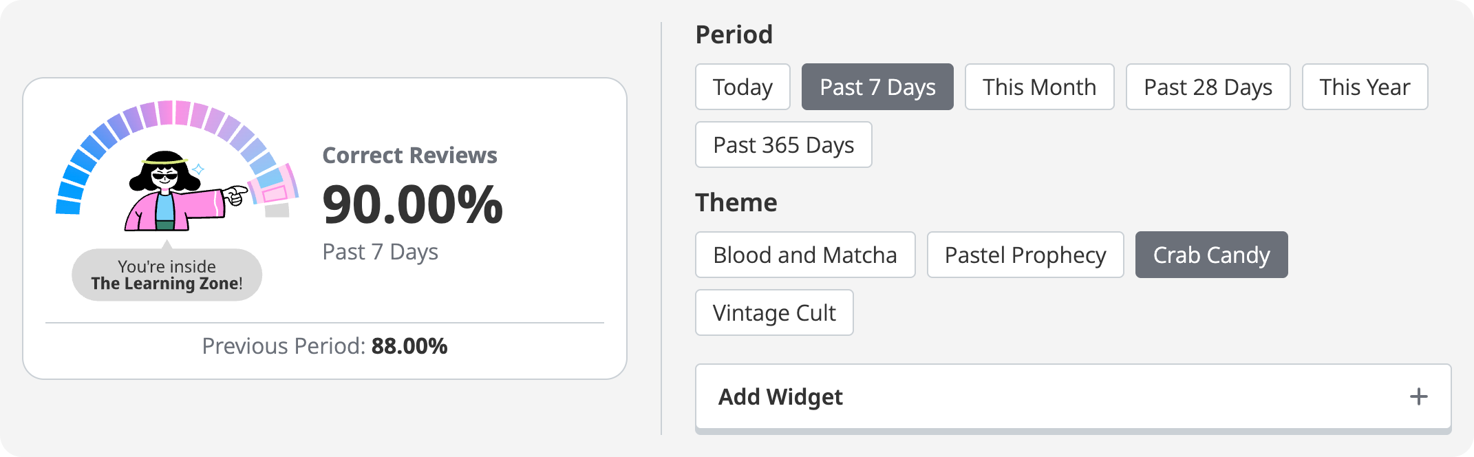 wanikani correct percentage customization options