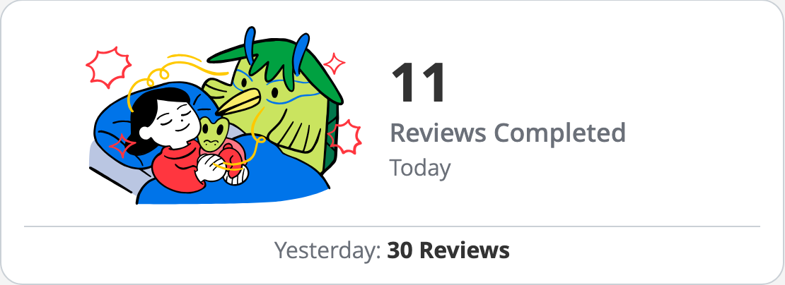 wanikani reviews completed widget today