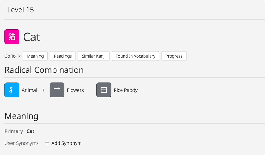 User Synonyms